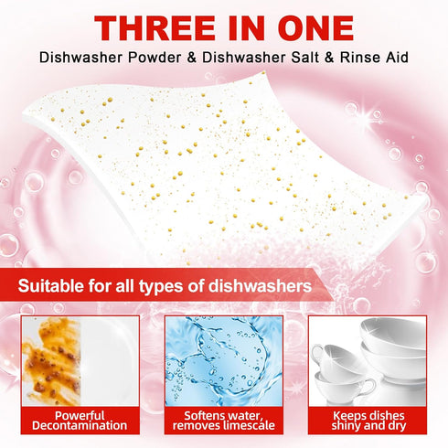 Eco Dishwasher Detergent Sheets, Up To 160 Loads, Grapefruit Scent Plastic Free Dishwashing Soap Strips