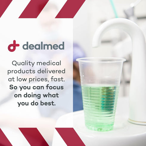 Dealmed 3 oz. Disposable Plastic Cups – 100% Recyclable for Doctor's Offices, Schools, and Hospitals (Pack of 100)
