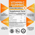 Sugar Free Vitamin C Gummies - Immune Support & Antioxidant Vitamin Dietary Supplement - Vegan, Non-GMO, Dairy & Gluten Free C Gummy Vitamins - Raspberry Flavor for Kids & Adults - 120 Count Gummies