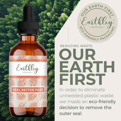 Earthley Wellness Feel Better Fast, All-Natural Relief for Minor Ailments, Supports Immune & Digestive Health (1.69oz)