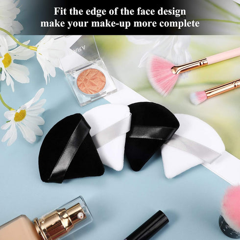 Maitys 12 Pieces Powder Puff Triangle Face Makeup Cosmetic for Loose Powder, Washable Reusable Sponge