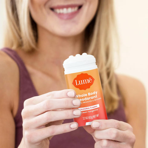 Lume Whole Body Deodorant, Invisible Cream Stick, 72 Hour Odor Control, Aluminum Free, 2.2 Ounce (Pack of 2)