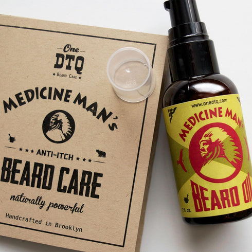 Medicine Man's Anti-itch Beard Oil, 2 FL OZ, 100% Natural & Organic Leave-In Conditioner for Men