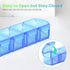 Extra Large Pill Organizer 2 Pack, XL Pill Box 7 Day Weekly Pill Case with Large Capacity, BPA Free (Blue+Green)