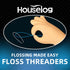 Dental Floss Threader, Deep Clean Floss for Braces, Bridges, Implants, 50 Count (Pack of 6)