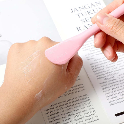 2PCS Manual Facial Cleansing Brush, 2 in 1 Face Mask Brush and Scrubber Tool for Exfoliating Makeup Removal (Pink,