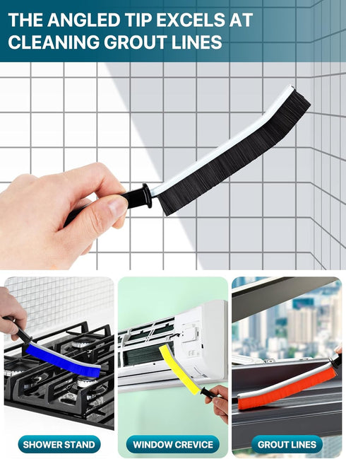 5Pcs Hard Bristle Crevice Cleaning Brushes - 13 /9.2 for Household Use, Designed for Cleaning Narrow Spaces