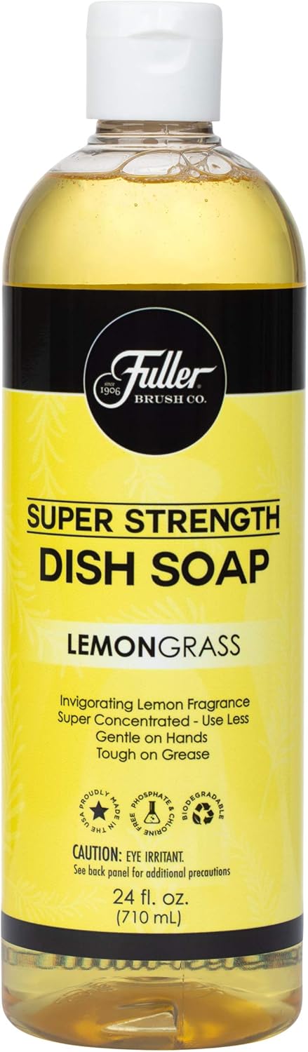 Fuller Brush Super Strength Liquid Dish Soap, Economical, Invigorating Fragrance, for Dishes, Glasses, Utensils