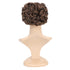 SWACC Short Messy Curly Dish Hair Bun Extension, Easy Stretch Combs, Clip in Ponytail, Medium Ash Brown-8#