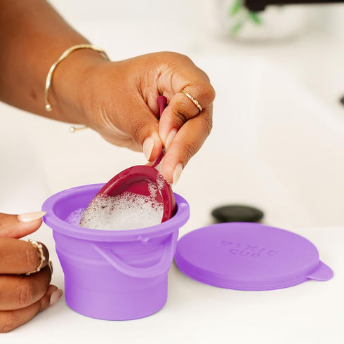 Pixie Menstrual Cup Compact Sterilizer for Feminine Care - Good for Public Restrooms, Camping or Dorms - Collapsible