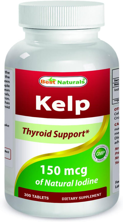 Best Naturals Kelp Supplement, 150 Mcg Tablet, 300 Count