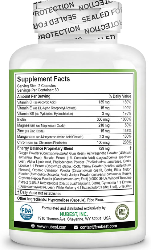 NuBest Blood Sugar - Advanced Formula with Bitter Melon, Ashwagandha, and More - Pack 1