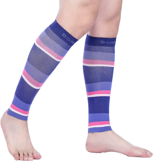 Doc Miller Compression Calf Sleeve for Men & Women - 20-30 mmHg Graduated Support, Knee High, Running, Shin Support,