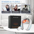 Electric Pulse Neck Massager with Heat for Pain Relief, 10 Modes, 15 Intensities, Cordless Intelligent Massager for
