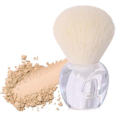 Large Powder Makeup Brush, Blush Brush for Loose or Pressed Setting Powder, Bronzer Brush (Transparent)