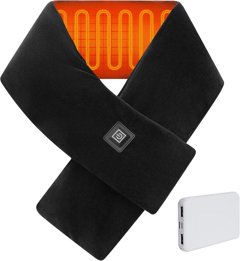 QOTOLY Cordless Heated Scarf, Neck Heating Pad for Pain Relief, Rechargeable Neck Warmer