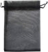 50 Pcs 5x7 Gifts Wrap Bags, Black Organza Sheer Fabric Drawstring Mesh Bags for Baby Shower, Anniversary