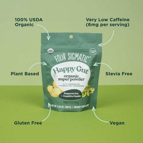 Four Sigmatic Organic Greens Powder - 4.94 oz - Superfood Powder with Probiotics & Prebiotics