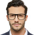 MARE AZZURO Men Reading Glasses 3.0 with Spring Hinge Rectangular Eyeglasses for Reading for Father +3.00
