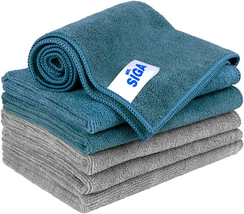 MR.SIGA Microfiber Cleaning Cloth - Pack of 6, Size: 13.8" x 15.7"