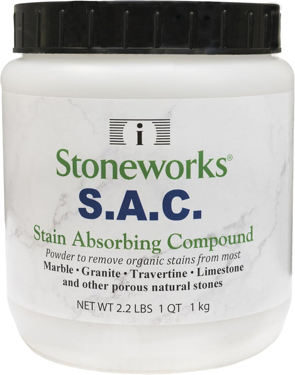 Stoneworks SAC Poultice Powder (2.2 Lb) Powder to remove organic stains such as