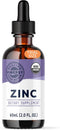 Vimergy Organic Liquid Zinc, Trial Size - 27 Servings, Alcohol Free Zinc Sulfate for Immune Health & Metabolism