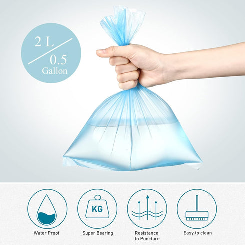 240 Counts Mini Trash Bags, 0.5 Gallon Tiny Garbage Bags, Strong Trash Can Liners for Car, Kitchen, Office