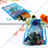 SumDirect 100Pcs 5x7 Inch Blue Coralline Drawstring Organza Bags, Jewelry Favor Pouches for Wedding Party Festival
