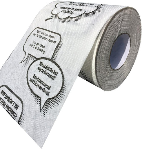 Funny Toilet Paper with Printed Jokes & Riddles, 85 Ft Quilted Toilet Roll, Fun Gifts for Women, Perfect Prank Gifts