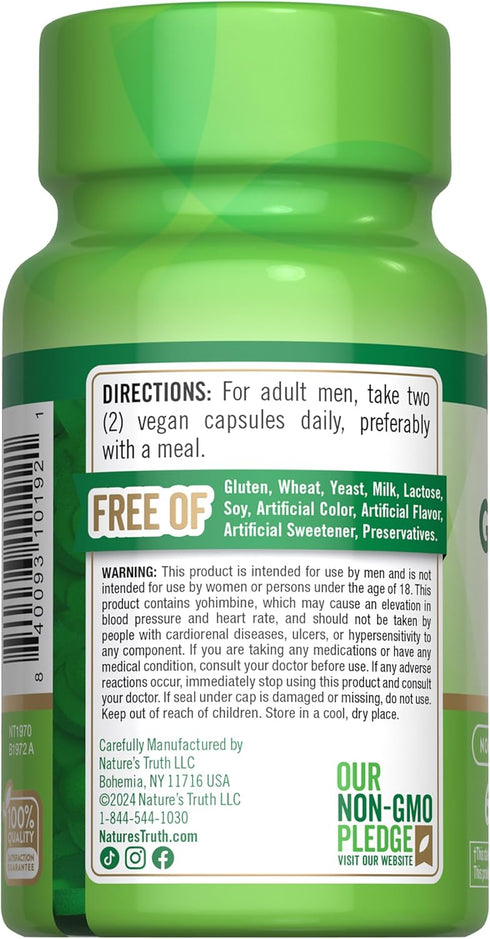Nature's Truth Horny Goat Weed with Maca Supplement, 60 Count