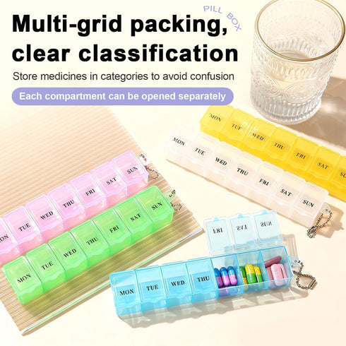 Wopanxye 5 7 7 Oil(5 Pcs Days Travel Pill Dispenser, Weekly Compartment Pill Box, Mini Portable Medicine Organizer