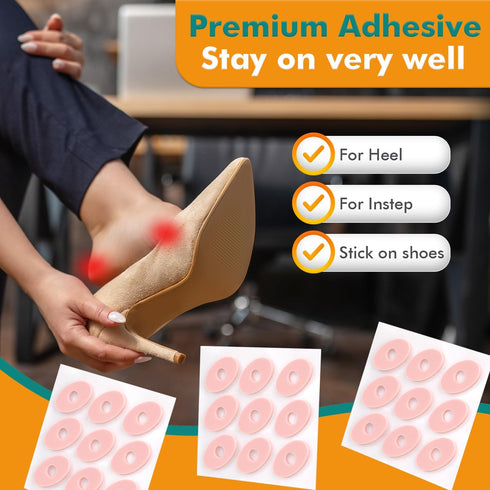 Corn Cushions, Self-Stick Callus Cushions for Toes, Feet, Protect Calluses and Reduce Friction - Oval Shape, 10 Sheets