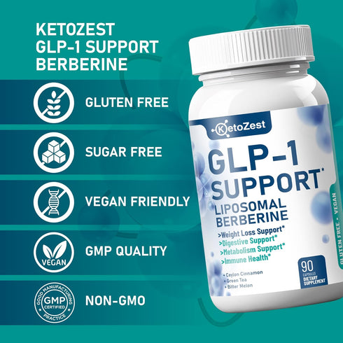 KetoZest GLP-1 15-in-1 GLP1 Support Weight Loss Supplement - Support for Weight Management Appetite Suppressant Fat