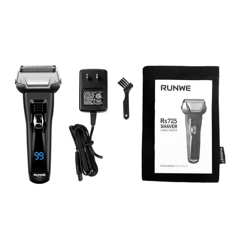 Runwe Rs725 Men's Electric Razor Cordless Foil Shaver with Pop-Up Trimmer