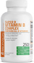 Bronson Vitamin B Complex (B1, B2, B3, B6, B9 - Folic Acid, B12), 250 Tablets
