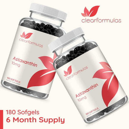Astaxanthin Supplement 10mg, ClearFormulas Max Strength 180 Softgels