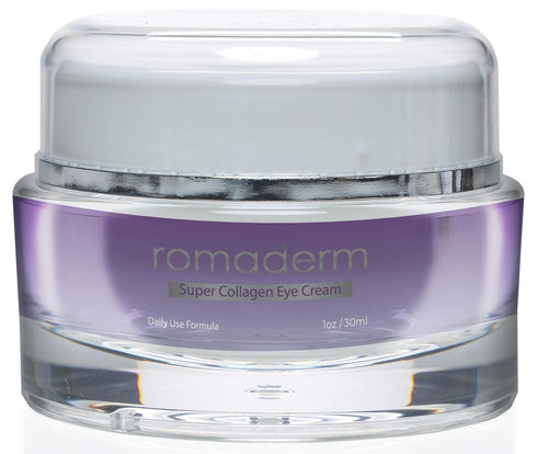 Romaderm Super Collagen Eye Cream for Dark Circles, Puffiness, and Wrinkles - Effective Anti-Aging Eye Cream