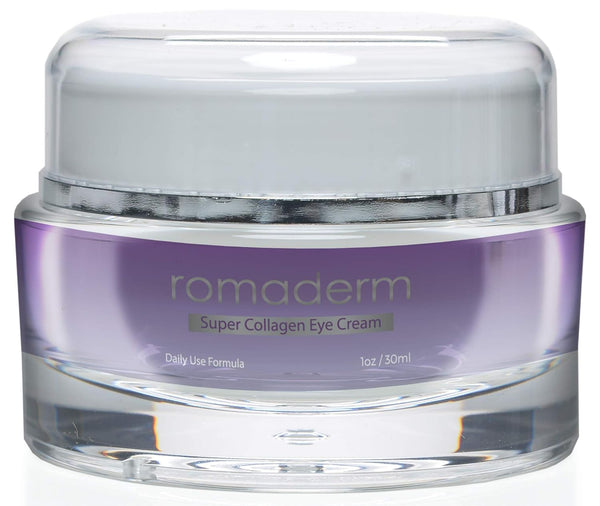 Romaderm Super Collagen Eye Cream for Dark Circles, Puffiness, and Wrinkles - Effective Anti-Aging Eye Cream