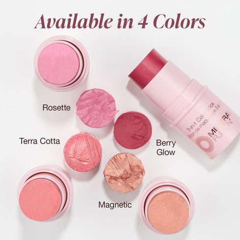 Mineral Fusion 3-in-1 Color Stick - Terra Cotta, Multi-Use Eye, Face, Lip Makeup, Creamy Lightweight Formula