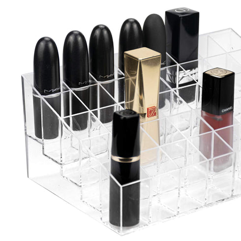 Hedume 2 Pack Lipstick Holder, 40 Slot Acrylic Makeup Organizer, Clear Cosmetic Display Case