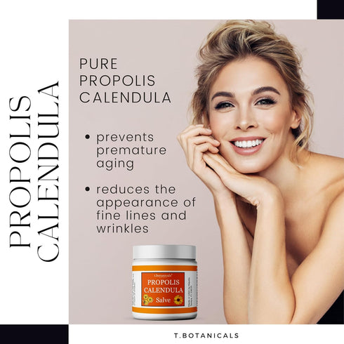 Soothing Propolis Calendula Salve | Herbal Moisturizer Ointment Made in USA