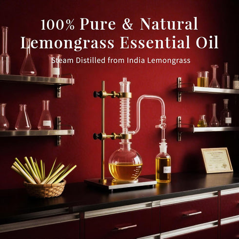 SU JUABA 4 Oz, 100% 118ML Lemongrass Essential Oil Pure Natural Aromatherapy Oil for Diffuser, Skin Care, Candle