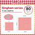Gatherfun 80PCS Cocktail Napkins, 3-ply Red and White Gingham, Disposable Paper Beverage Napkins for Party, Bar, Picnic