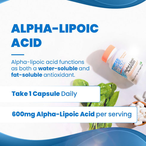 Doctor's Best Alpha-Lipoic Acid 600, Supports Glucose Metabolism, 60 Veggie Caps, Non-GMO, Vegan