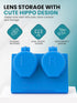 SPORTS WORLD VISION 4PC Flat Flip Top Contact Lens Cases | Colorful Travel Lens Holders with L/R Compartments