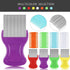 Maitys 8 Pieces Flea Lice Combs, Double Sided Lice and Nit Removal Grooming Combs for Humans and Pets (Orange, Blue,
