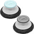 2Pcs Stainless Steel Wool Scrubber with Handle, Heavy Duty Dish Scrubber Cleaning Brush for Pots, Pans, Grills, Sink