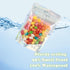 200 Pcs Mylar Bags for Food Storage - 7x10 Holographic Stand Up Resealable Bags for Food, Smell Proof, Black