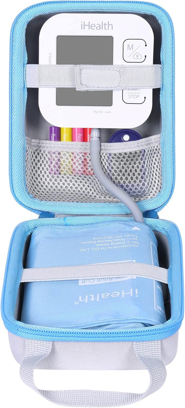 Aenllosi Hard Storage Case Replacement for iHealth Track Smart Upper Arm Blood Pressure Monitor, Holder for Batteries &