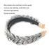 Wide Braided Headband Hoop Fashion Hair Accessories Elastic Non-slip Band for Women and Girl (silver grey)